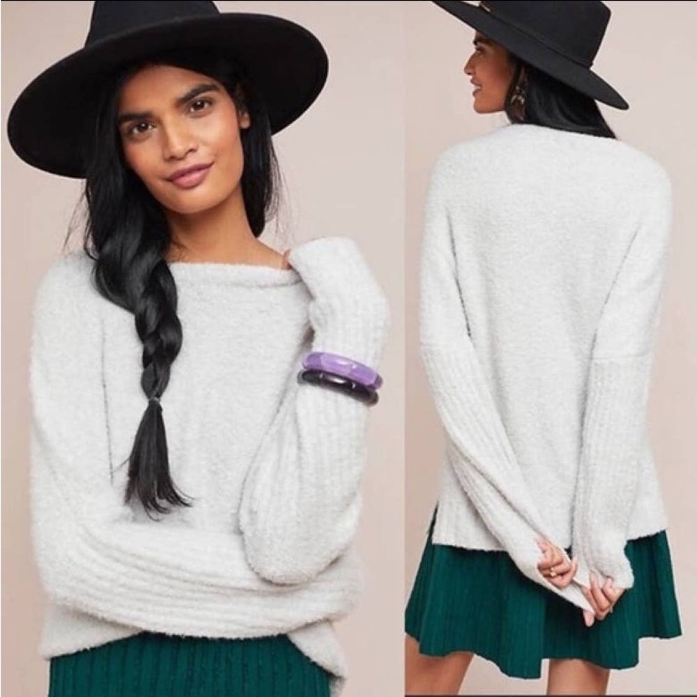 Anthropologie Sleeping on Snow Lavinia Fleece Pullover Long Sleeve Sweater
